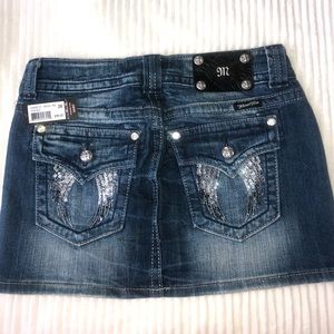 Miss Me Skirt Angel Wings Sequin